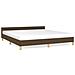 Giroletto senza Materasso Marrone Scuro 180x200 cm Tessuto - Foto miniatura 1