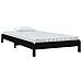 Letto Impilabile Nero 75x190 Cm In Legno Massello Di Pino - Foto miniatura 3