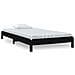 Letto Impilabile Nero 75x190 Cm In Legno Massello Di Pino - Foto miniatura 1