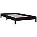 Letto Impilabile Nero 75x190 Cm In Legno Massello Di Pino - Foto miniatura 5