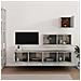 Set Di Mobili Porta Tv 4 Pz Grigio Cemento In Legno Multistrato - Foto miniatura 2