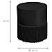 Pouf Salotto Camera Con Frangette Imbottito Modello Velvet Malib&ugrave; Tinta Unita Pouf Nero - Foto miniatura 5
