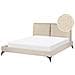 Letto Bouclé Melle 160 X 200 Cm Beige - Foto miniatura 6