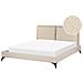Letto Bouclé Melle 160 X 200 Cm Beige - Foto miniatura 9