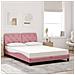 Letto Con Materasso Rosa 120x200 Cm In Velluto - Foto miniatura 2