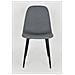 Set 4 Sedie Sala Da Pranzo Sole Gambe In Acciaio Nero Opaco, Tessuto Grigio Scuro - Foto miniatura 4