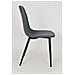 Set 4 Sedie Sala Da Pranzo Sole Gambe In Acciaio Nero Opaco, Tessuto Grigio Scuro - Foto miniatura 5
