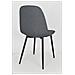 Set 4 Sedie Sala Da Pranzo Sole Gambe In Acciaio Nero Opaco, Tessuto Grigio Scuro - Foto miniatura 6