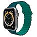 Apple Watch Cinturino In Silicone Sagomato Con Aggancio Magnetico E Fibbia Compatibile Con Apple Watch 42/44/45 Mm Verde - Foto miniatura 1