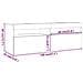 Mobile Porta TV con LED Artigianale 120x35x40 cm Multistrato - Foto miniatura 4