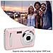 Fotocamera Digitale Compatta 1080p, 16 Mp Con Schermo Da 2,4 Pollici - 32 Gb Pink - Foto miniatura 7