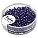 17gr Perline Di Vetro Per Semi - Bordo Argentato E Colore Blu Scuro Esterno - 2,6mm - Foto miniatura 1