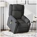 Poltrona Alzapersona Massaggi Elettrica Grigio Scuro Tessuto - Foto miniatura 1