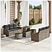 Set di Divani da Giardino  9 Pezzi con Cuscini Grigi in Rattan Composito e Acacia, Divano da Giardino  2 Posti con Cuscini Grigi in Rattan Composito, Set da Pranzo da Giardino 3 Pezzi con Cuscini Grigi in Rattan Composito e Acacia - Foto miniatura 2