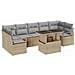 Set Divano da Giardino  8 pezzi con Cuscini Beige Rattan, Divano da Giardino  2 posti con Cuscini Beige Rattan - Foto miniatura 1