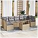 Set Divano da Giardino  8 pezzi con Cuscini Beige Rattan, Divano da Giardino  2 posti con Cuscini Beige Rattan - Foto miniatura 2