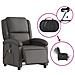 Poltrona Massaggiante Reclinabile Elettrica Grigia Vera Pelle - Foto miniatura 6