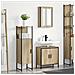 Set Mobili Bagno 3 Pezzi Rovere Legno Ingegnerizzato - Foto miniatura 2
