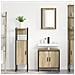 Set Mobili Bagno 3 Pezzi Rovere Legno Ingegnerizzato - Foto miniatura 4