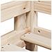 Letto Soppalco con Scala e Tetto 90x190 cm Legno Massello Pino - Foto miniatura 9