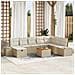 Set Divano da Giardino con cuscino 9 pcs Beige Poly Rattan - Foto miniatura 2
