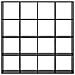 Armadio per Libri Rovere nero 137.5 x 29 x 137.5 cm - Foto miniatura 5