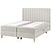 Divano Letto Con Contenitore Tessuto Officer 160 X 200 Cm Bianco Sporco - Foto miniatura 3