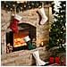 Calza Di Natale Bianca A Cinque Stelle - Decorazione Festiva In Peluche Ricamata - Foto miniatura 6