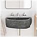 Lavabo a parete Grigio (38-45) x (30-35) x 15 cm - Foto miniatura 2