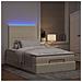 Struttura Letto Pouf con Materasso Crema 120x200 cm in Tessuto - Foto miniatura 3