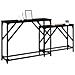 Tavolo consolle 2 pcs Rovere Nero 100 x 28 x 75 cm - Foto miniatura 3