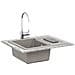 Lavello Grigio 620 x 500 mm 80% Quarzo e 20% Resina - Foto miniatura 2