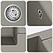 Lavello Grigio 620 x 500 mm 80% Quarzo e 20% Resina - Foto miniatura 7