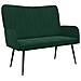 Sofa a Due Posti Verde Scuro 115 x 61 x 87 cm Velluto - Foto miniatura 1