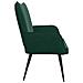 Sofa a Due Posti Verde Scuro 115 x 61 x 87 cm Velluto - Foto miniatura 5