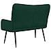 Sofa a Due Posti Verde Scuro 115 x 61 x 87 cm Velluto - Foto miniatura 6
