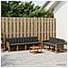 Set di divani da esterno con cuscino 8 pcs Naturale e Nero - Foto miniatura 2