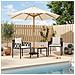 Set Mobili da Esterno 3 pcs Nero e Bianco Crema polyrattan - Foto miniatura 3