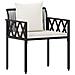 Set Mobili da Esterno 3 pcs Nero e Bianco Crema polyrattan - Foto miniatura 4