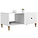 Tavolino da salotto Bianco 90 x 50 x 40 cm Legno ingegnerizzato - Foto miniatura 3