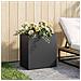 Vaso da giardino Nero 50 x 30 x 50 cm Acciaio laminato a freddo - Foto miniatura 2
