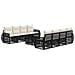 Set Divano da Giardino 9 pz Nero polyrattan - Foto miniatura 1