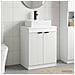 Set di mobili per il bagno Bianco Legno ingegnerizzato - Foto miniatura 4