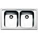 Serie Linear Lavello da Incasso 2 Vasche Dimensioni 86 x 50 Colore Inox - Foto miniatura 2
