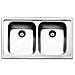 Serie Linear Lavello da Incasso 2 Vasche Dimensioni 86 x 50 Colore Inox - Foto miniatura 1