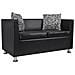 Set Divani a 3 e a 2 Posti in Similpelle Nero 170 x 62,5 x 63 cm - Foto miniatura 7