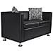 Set Divani a 3 e a 2 Posti in Similpelle Nero 170 x 62,5 x 63 cm - Foto miniatura 8