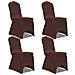 Fodera Elastica Per Sedie 4 Pz. Marrone - Foto miniatura 1