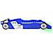 Letto Con Luci Led Per Bambino Auto Da Corsa 90x200 Cm Blu - Foto miniatura 6