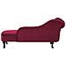 Chaise Longue Sinistra In Velluto Bordeaux Nimes - Foto miniatura 24